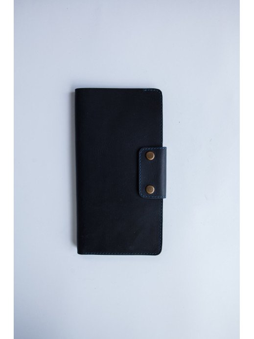 Шкіряний тревел-кейс у вінтажному синьому