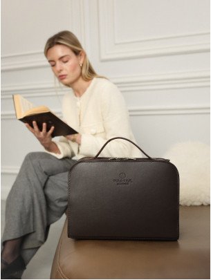 "Прага" жіноча коричнева шкіряна сумка