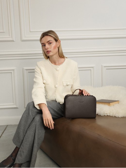 "Прага" жіноча коричнева шкіряна сумка