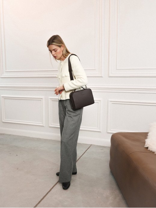 "Прага" жіноча коричнева шкіряна сумка