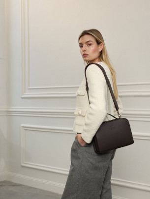 "Прага" жіноча коричнева шкіряна сумка