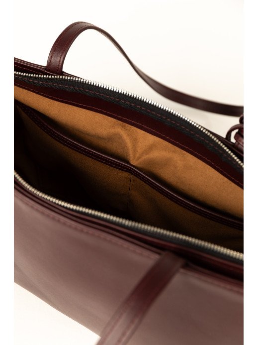 Жіноча сумка "Фрагмент" шкіряна бордова Жіноча сумка "Фрагмент" шкіряна бордова