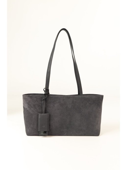 Жіноча сумка "Фрагмент" замшева сіра Жіноча сумка "Фрагмент" замшева сіра