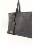 Жіноча сумка "Фрагмент" замшева сіра Жіноча сумка "Фрагмент" замшева сіра