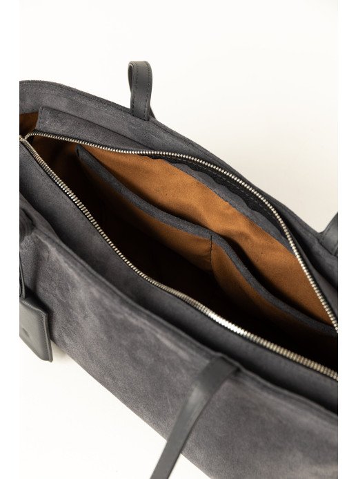 Жіноча сумка "Фрагмент" замшева сіра Жіноча сумка "Фрагмент" замшева сіра