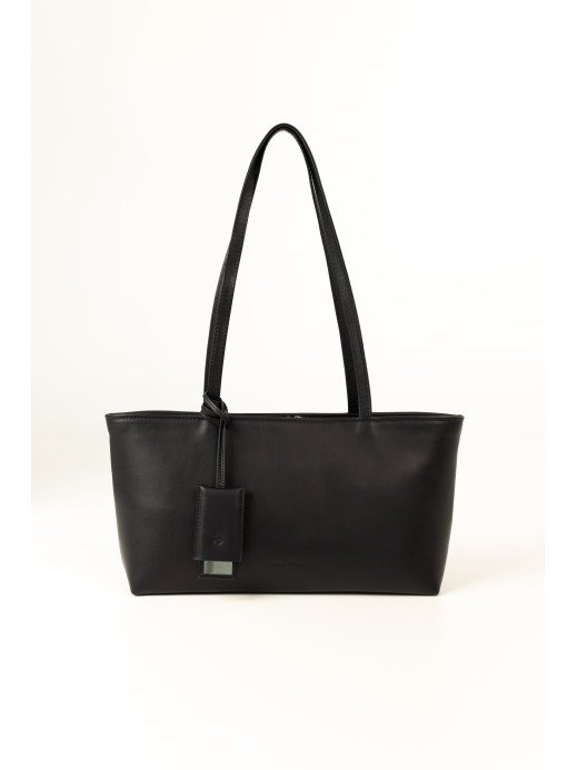 Жіноча сумка "Фрагмент" шкіряна чорна Жіноча сумка "Фрагмент" шкіряна чорна