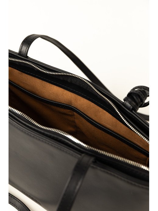 Жіноча сумка "Фрагмент" шкіряна чорна Жіноча сумка "Фрагмент" шкіряна чорна