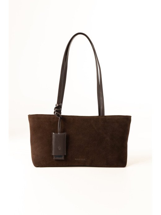 Жіноча сумка "Фрагмент" замшева коричнева
