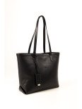 Жіночий шопер "Момент" шкіряний чорний Жіночий шопер "Момент" шкіряний чорний