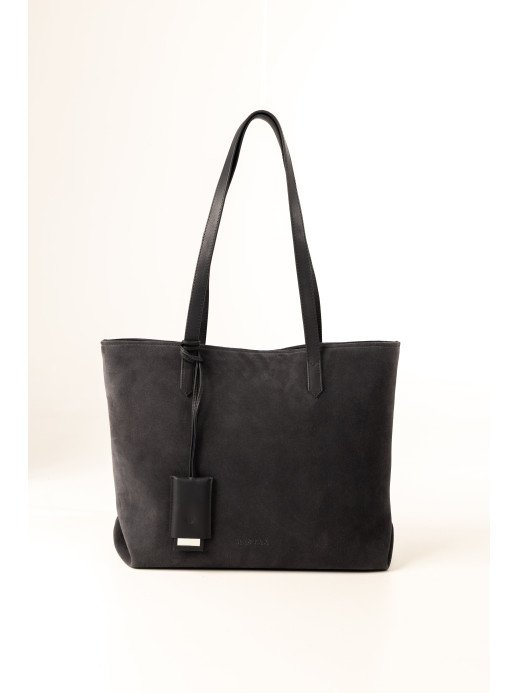 Жіночий шопер "Момент" замшевий сірий 