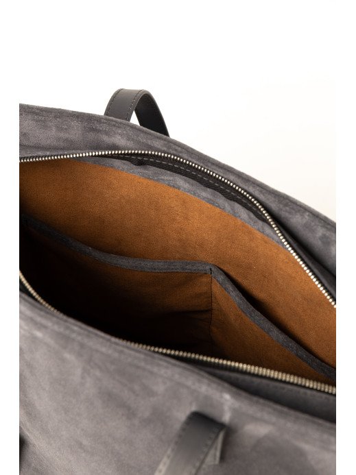 Жіночий шопер "Момент" замшевий сірий 