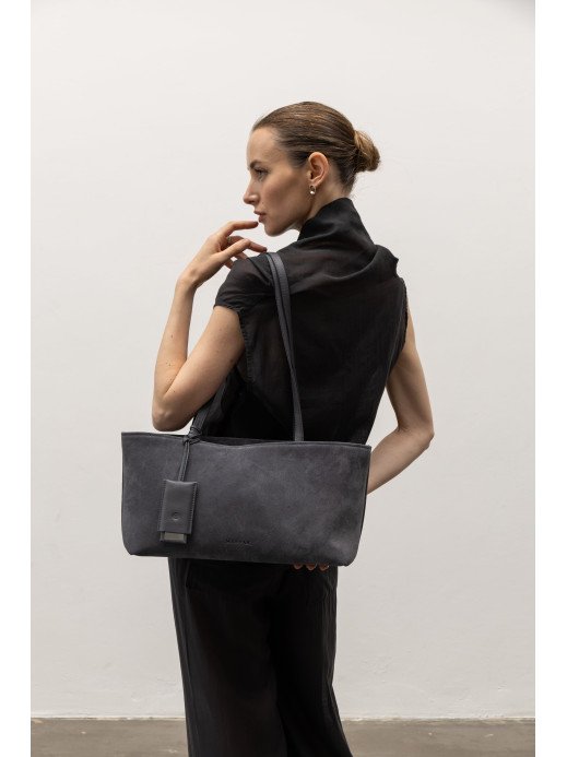 Жіноча сумка "Фрагмент" замшева сіра Жіноча сумка "Фрагмент" замшева сіра