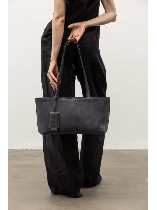 Жіноча сумка "Фрагмент" замшева сіра Жіноча сумка "Фрагмент" замшева сіра