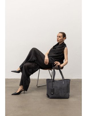 Жіночий шопер "Момент" замшевий сірий 