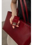 Жіноча сумка "Фрагмент" шкіряна темно-червона Жіноча сумка "Фрагмент" шкіряна темно-червона
