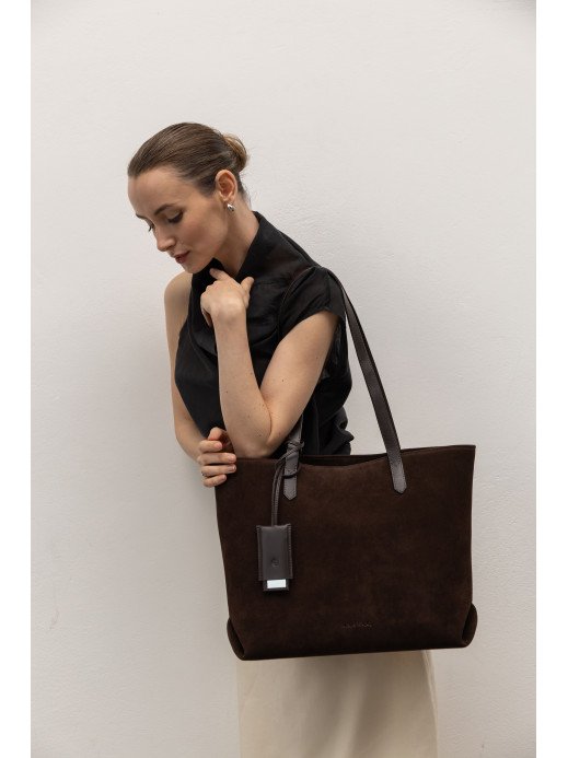 Жіночий шопер "Момент" замшевий коричневий Жіночий шопер "Момент" замшевий коричневий