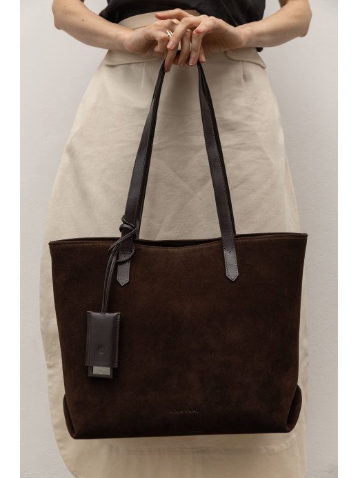 Жіночий шопер "Момент" замшевий коричневий Жіночий шопер "Момент" замшевий коричневий