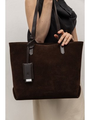 Жіночий шопер "Момент" замшевий коричневий 