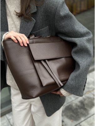  "Соло" молочна шоколадна шкіряна сумка