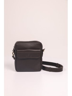 Чоловіча шкіряна сумка для документів у лімітованому коричневому