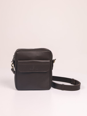 Чоловіча шкіряна сумка для документів у лімітованому коричневому