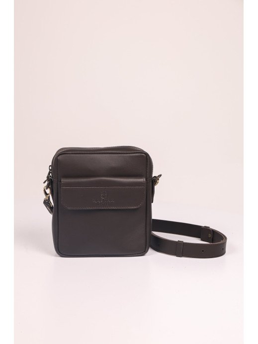 Чоловіча шкіряна сумка для документів у лімітованому коричневому