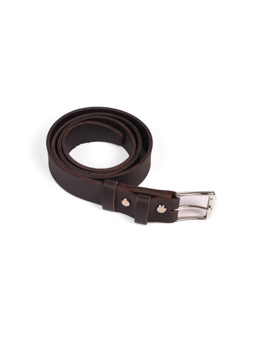 Коричневий жіночий шкіряний ремінь 