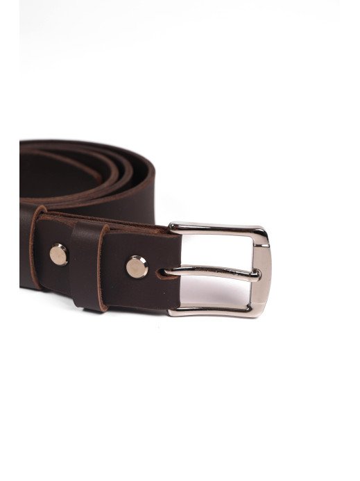 Коричневий жіночий шкіряний ремінь 