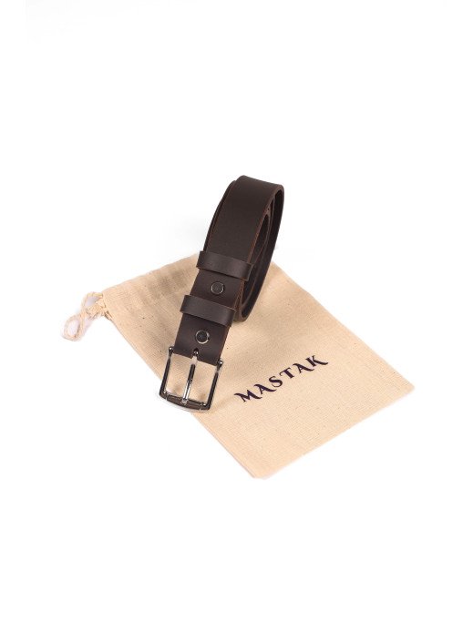 Коричневий жіночий шкіряний ремінь 