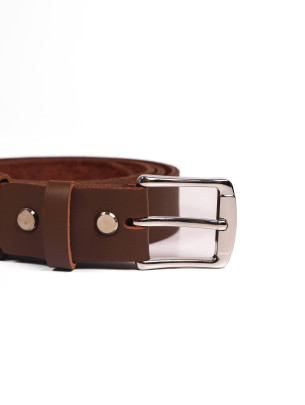 Коньячний жіночий шкіряний ремінь 