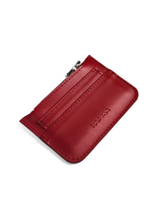 Шкіряний картхолдер у лімітованому вишневому