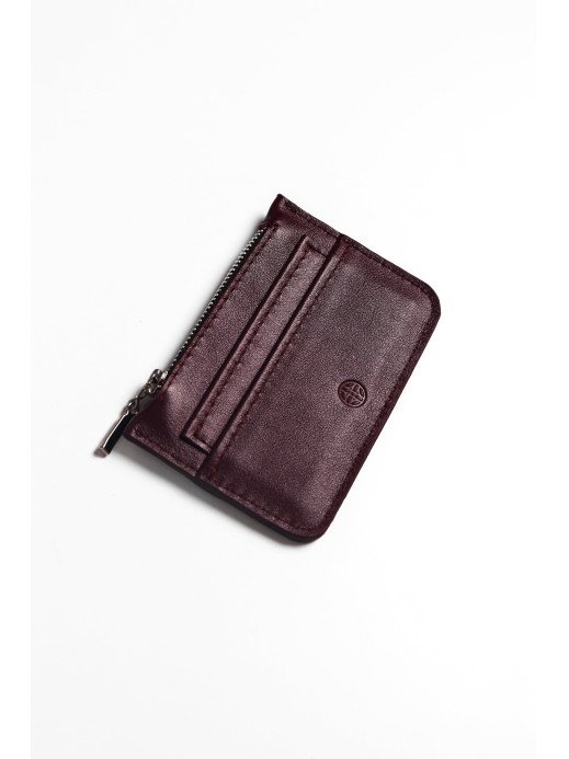 Шкіряний картхолдер у лімітованому виноградному Шкіряний картхолдер у лімітованому виноградному