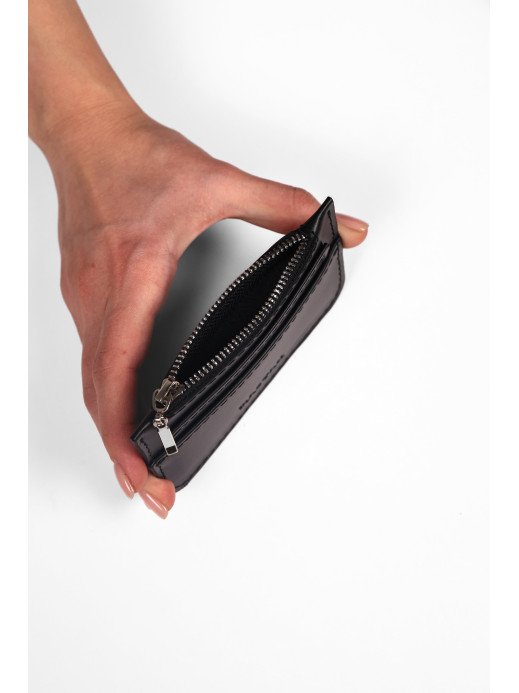 Шкіряний картхолдер у лімітованому чорному Шкіряний картхолдер у лімітованому чорному