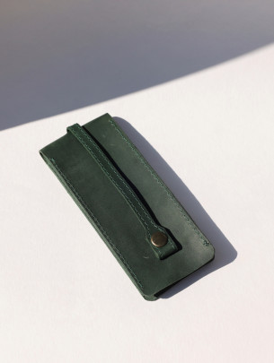 Шкіряна ключниця у вінтажному зеленому Шкіряна ключниця у вінтажному зеленому