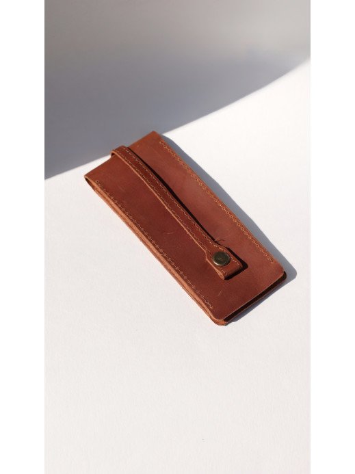 Шкіряна ключниця у вінтажному коньячному Шкіряна ключниця у вінтажному коньячному