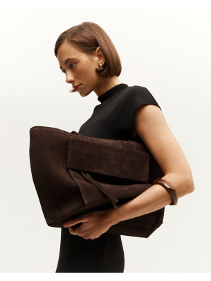 "Соло" коричнева замшева жіноча сумка