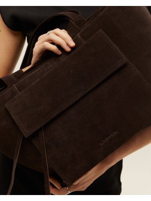 "Соло" коричнева замшева жіноча сумка