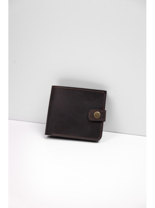 Шкіряний гаманець "Дабл" у вінтажному коричневому