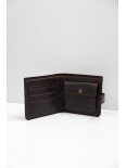 Шкіряний гаманець "Дабл" у вінтажному коричневому
