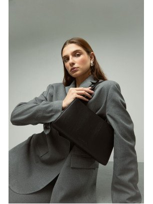 Жіноча шкіряна сумка "Турин" у лімітованому чорному