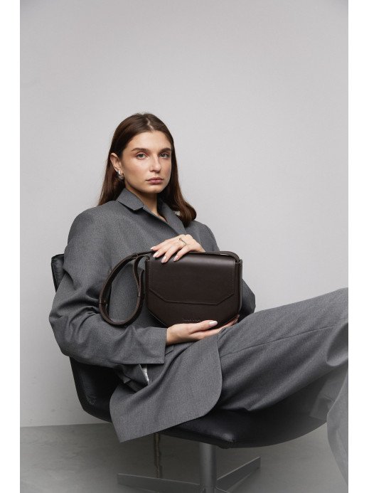 "Кіото" коричнева жіноча шкіряна сумка "Кіото" коричнева жіноча шкіряна сумка