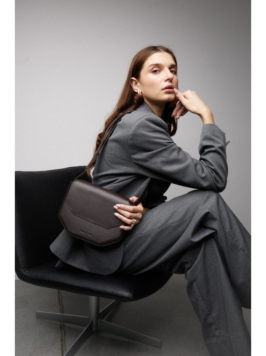 "Кіото" коричнева жіноча шкіряна сумка "Кіото" коричнева жіноча шкіряна сумка