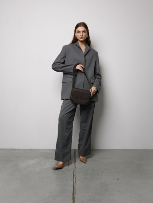 "Кіото" коричнева жіноча шкіряна сумка