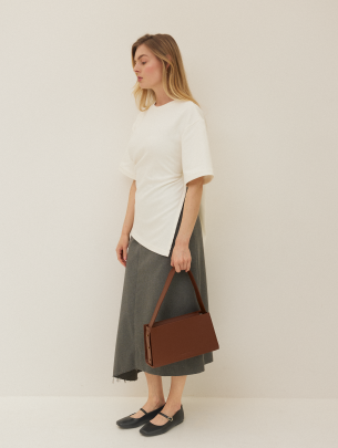 Жіноча шкіряна сумка "Турин" у лімітованому коньячному