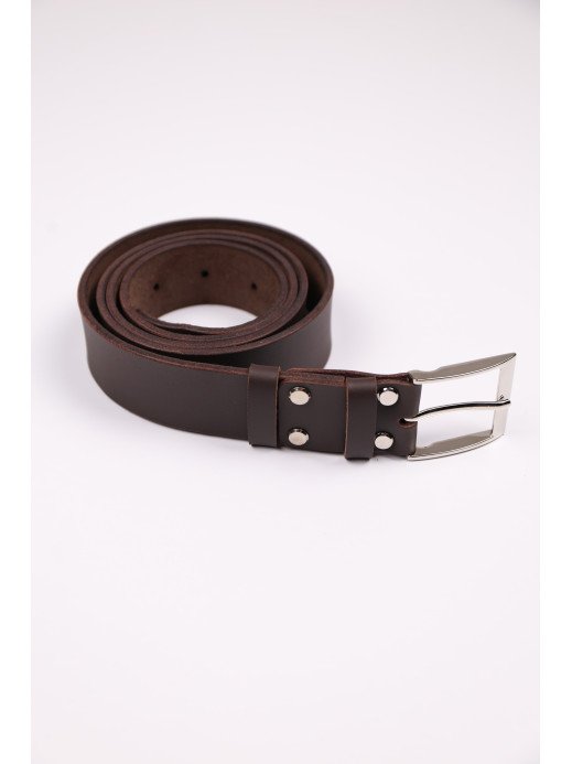 Коричневий чоловічий шкіряний ремінь 