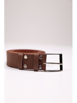 Коньячний чоловічий шкіряний ремінь 