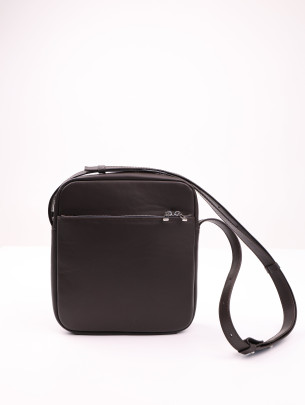 Leather men's crossbody bag "Rhythm" size M brown
