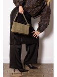 Women's suede bag "Rhyme" green Women's suede bag "Rhyme" green