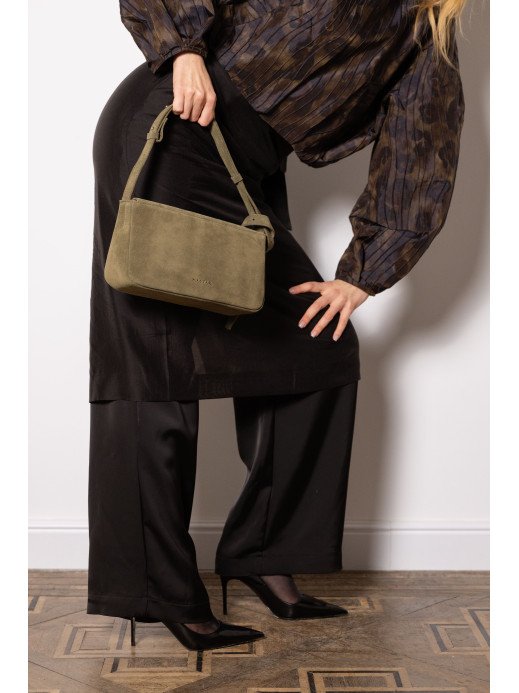 Women's suede bag "Rhyme" green Women's suede bag "Rhyme" green