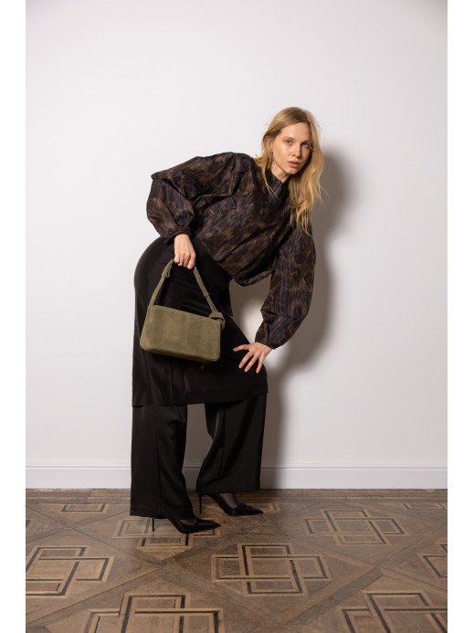 Women's suede bag "Rhyme" green Women's suede bag "Rhyme" green